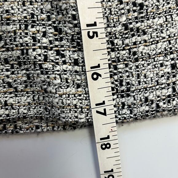 LOFT‎ Fringe Tweed Pocket Tee and Pencil Skirt XXSP Black White Cropped Shirt - Picture 12 of 13